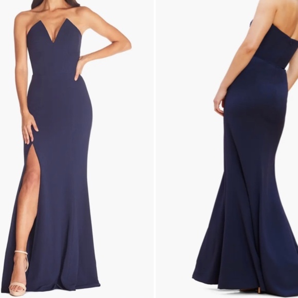 Dress the Population Woman FERNANDA Front Slit Gown Size: M - Picture 1 of 8